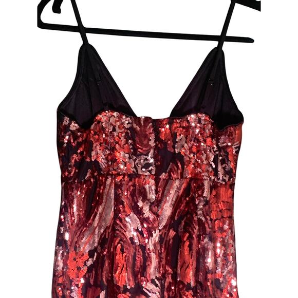 Lulu's Red Multi Sequin Midi Dress in Red sz S NWOT - Picture 10 of 13